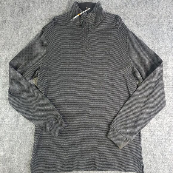 Chaps Other - Chaps Quarter Zip Small Pullover‎ Sweater Gray Solid Long Sleeve 1/4 Zip Outdoor